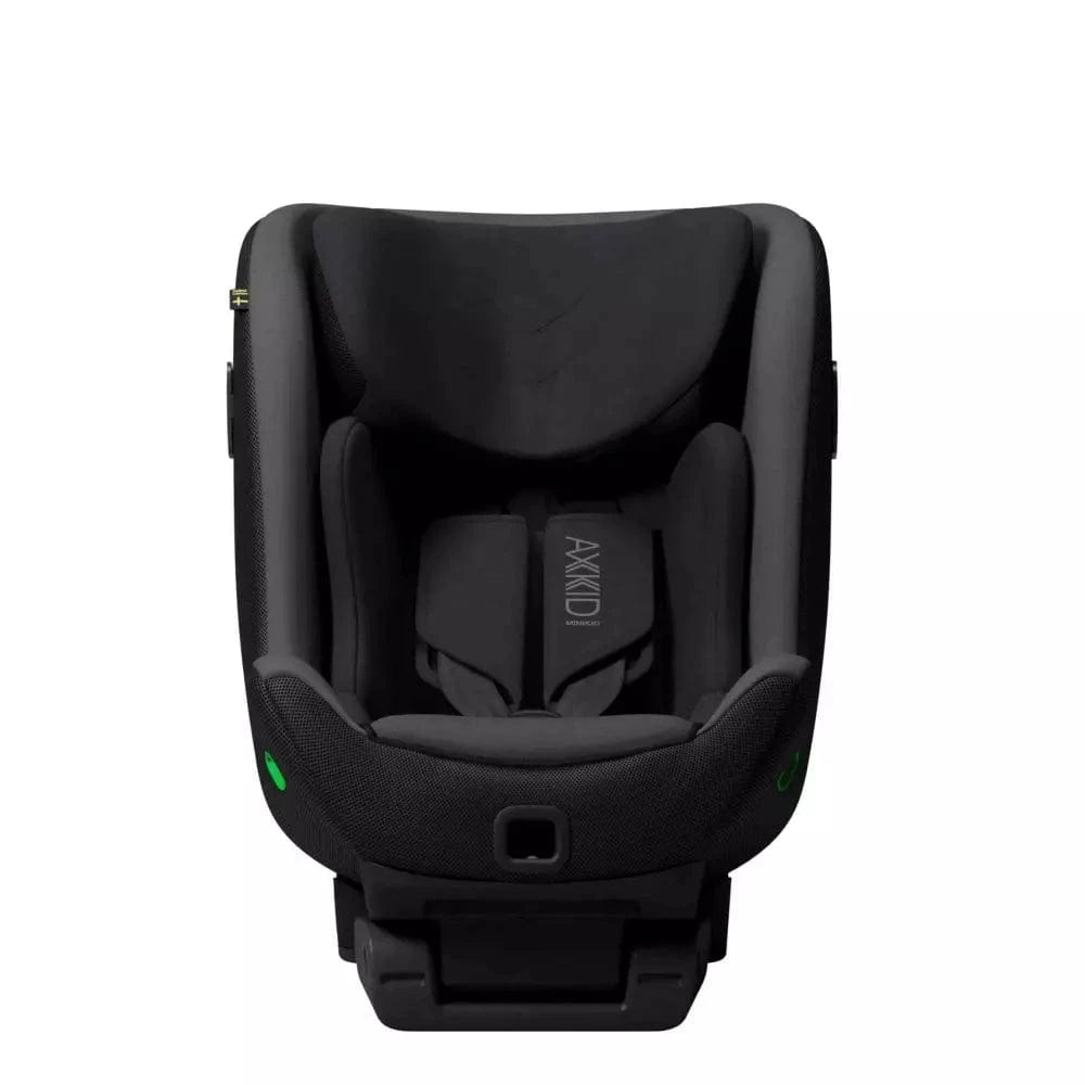 Ergonomic, extended rear-facing car seat in grey fabric