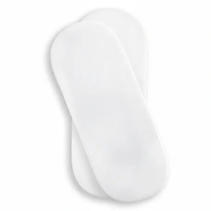 Clair de Lune 2 Pack Universal Cotton Moses Basket Fitted Sheets - 30 x 74 cm