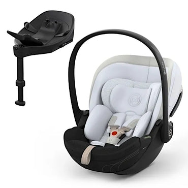 CYBEX Cloud S i-Size baby car seat with Base S rotating ISOFIX base in Misty Grey Style fabric