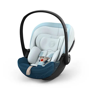 CYBEX Cloud S i-Size rotating baby car seat in Opal Blue Style fabric