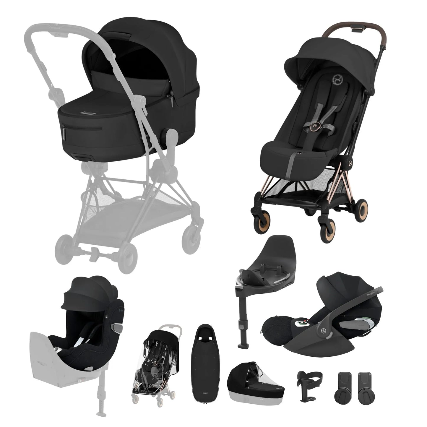 CYBEX Coya Pushchair Comfort Collection Ultimate Birth & Beyond Bundle