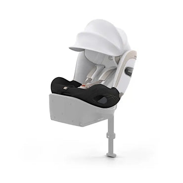 CYBEX Sirona S i-Size rotating rear-facing car seat in Off White Style fabric with XXL sun canopy