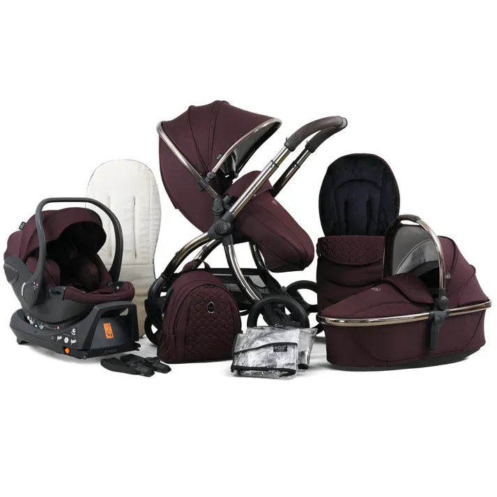 Outlet - egg 3 Luxury Pushchair Bundle in Mulberry (Ex-Display)