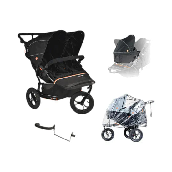 Out n About Nipper Double V6 Pushchair Newborn & Toddler Bundle