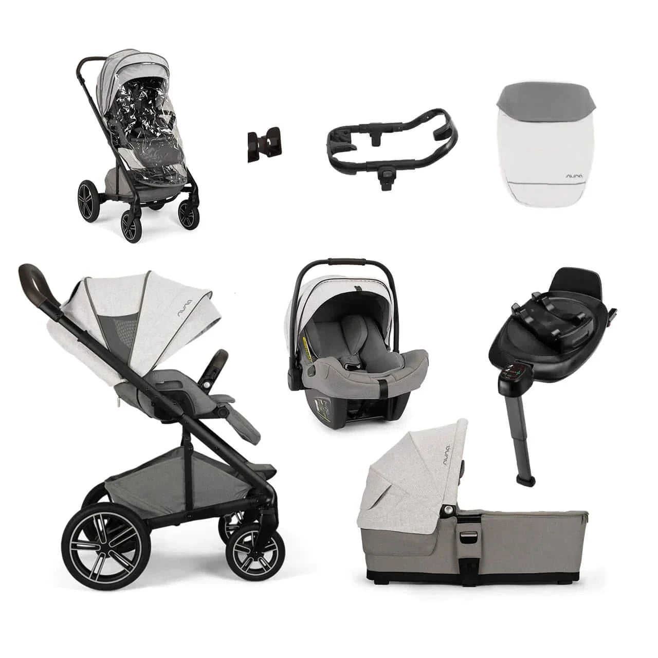Outlet - Nuna Mixx Next with Pipa Next Car Seat & Base Next Travel Bundle (Mineral)