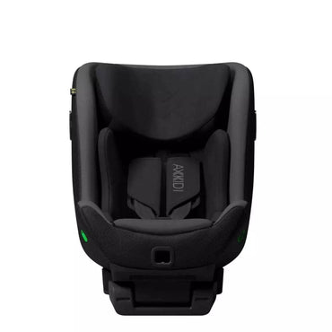 Ergonomic, extended rear-facing car seat in grey fabric