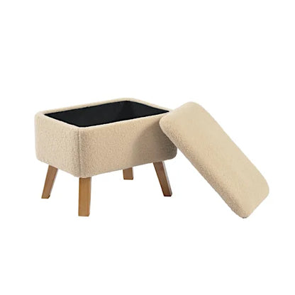 Bebe & Beyond Soother Nursing Storage Stool open showing internal storage compartment with lid removed
