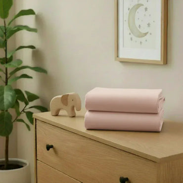 Clair de Lune 2 Pack Cotton Fitted Pram / Crib Sheets - 90 x 40 cm