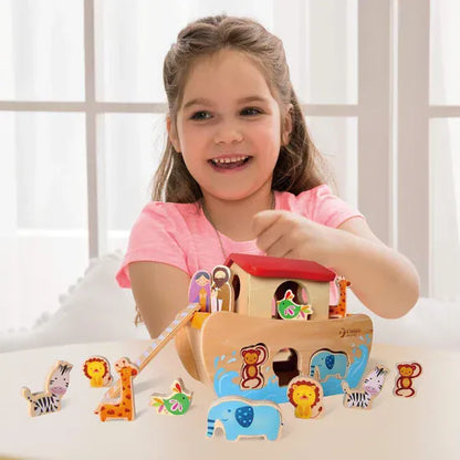 Classic World Noah's Ark Shape Sorter Wooden Toy