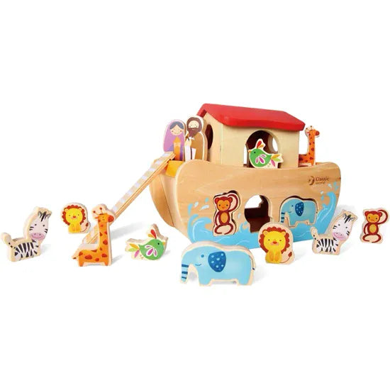 Classic World Noah's Ark Shape Sorter | Wooden Shape Sorting Toy