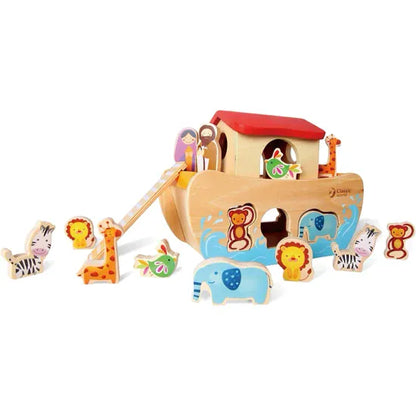 Classic World Noah's Ark Shape Sorter Wooden Toy