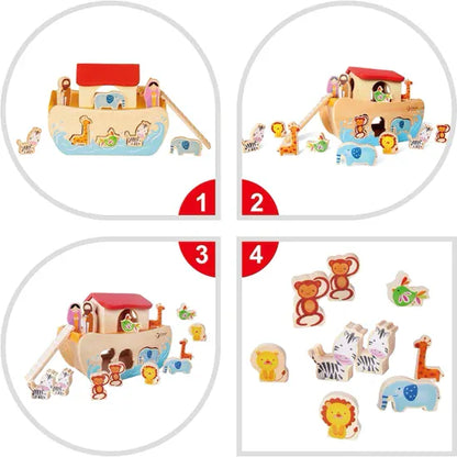 Classic World Noah's Ark Shape Sorter Wooden Toy