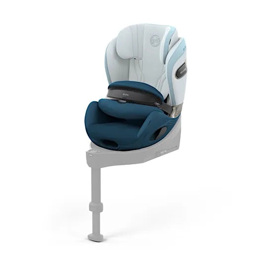 CYBEX Anoris S i-Size airbag car seat in Opal Blue Style fabric with impact shield