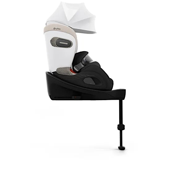 Side view of the CYBEX Anoris Si airbag car seat with the XXL UPF50+ sun canopy extended