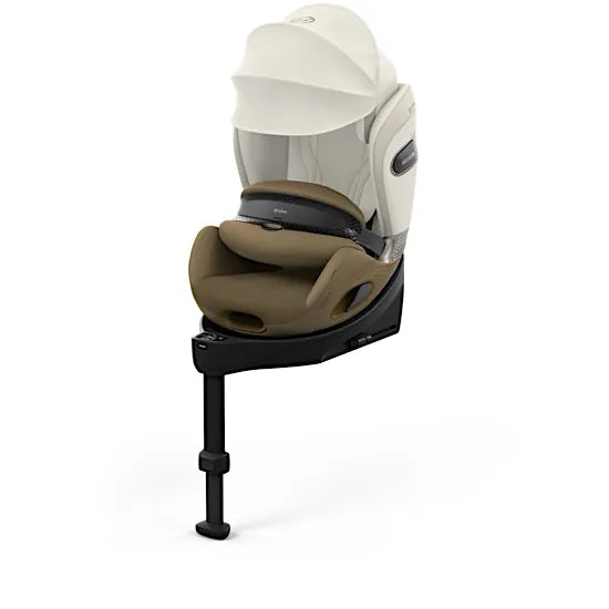 CYBEX Anoris Si i-Size airbag car seat with integrated ISOFIX base in Jade Green Style fabric with XXL sun canopy