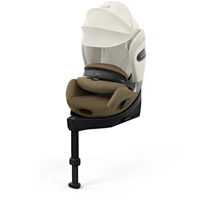CYBEX Anoris Si i-Size airbag car seat with integrated ISOFIX base in Jade Green Style fabric with XXL sun canopy