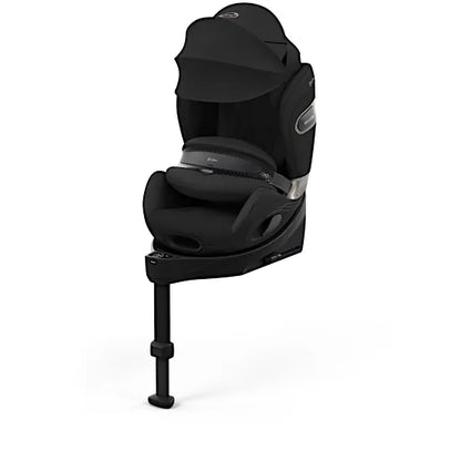 CYBEX Anoris Si i-Size airbag car seat with integrated ISOFIX base in Sepia Black Style fabric with XXL sun canopy