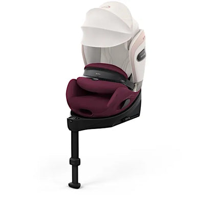 CYBEX Anoris Si i-Size airbag car seat with integrated ISOFIX base in Quartz Pink Style fabric with XXL sun canopy