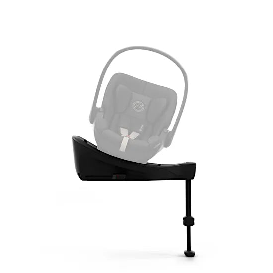 Side view of the CYBEX Base S rotating ISOFIX base with the Cloud S infant car seat fitted