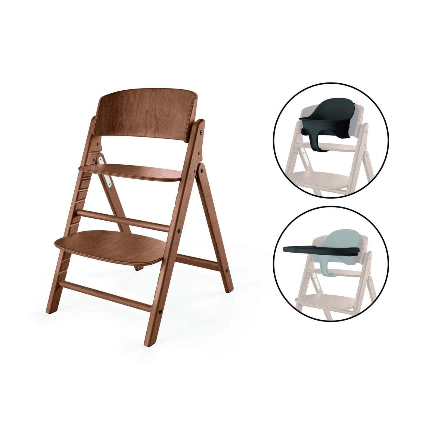 Cybex Click & Fold Highchair Dark Natural