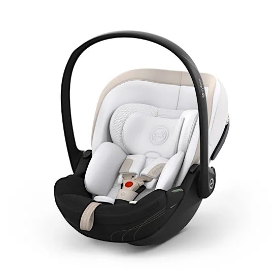 CYBEX Cloud S i-Size rotating baby car seat in Off White Style fabric