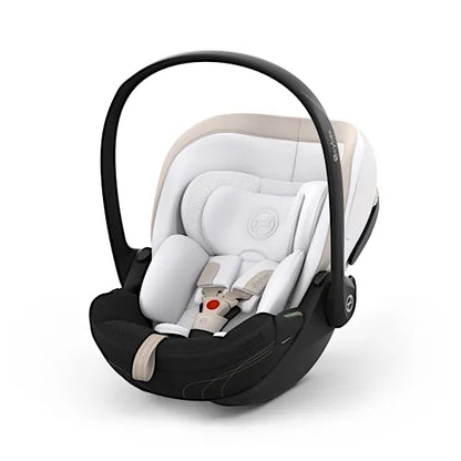 CYBEX Cloud S i-Size rotating baby car seat in Off White Style fabric