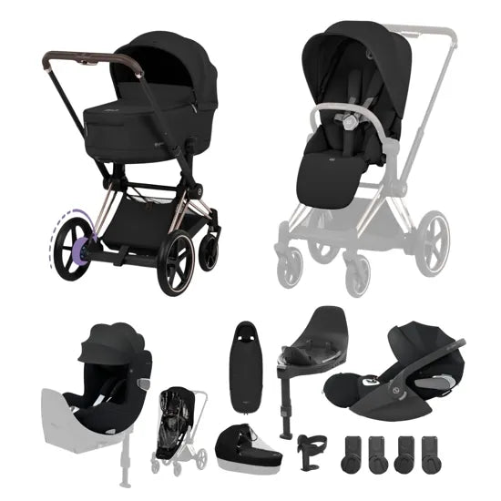 CYBEX e-Priam Electric Pushchair Comfort Collection Ultimate Birth & Beyond Bundle