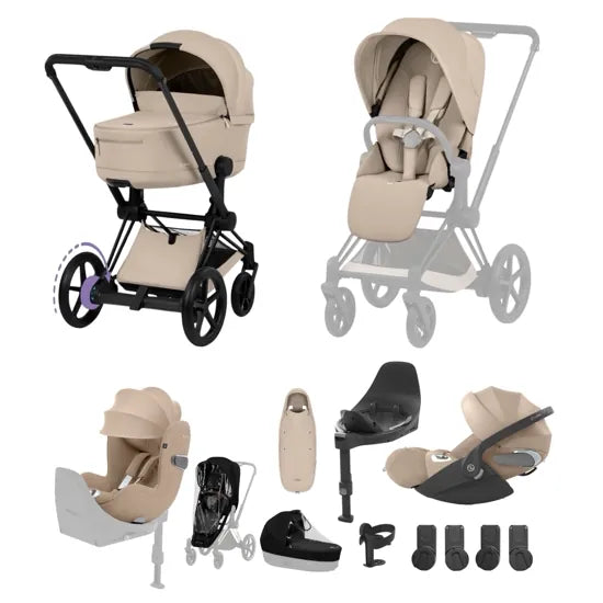 CYBEX e-Priam Electric Pushchair Comfort Collection Ultimate Birth & Beyond Bundle