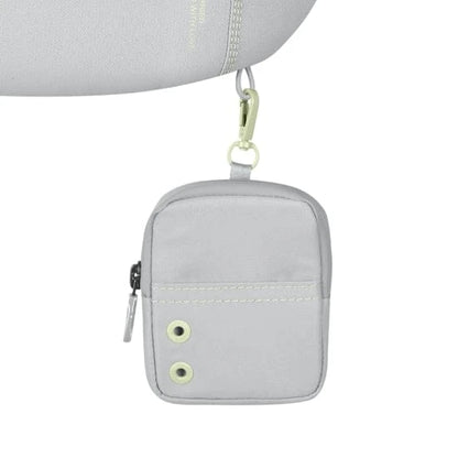 Cybex Laya Baby Carrier mini storage pouch in Light Grey with contrast stitching, clip attachment, and zip fastening