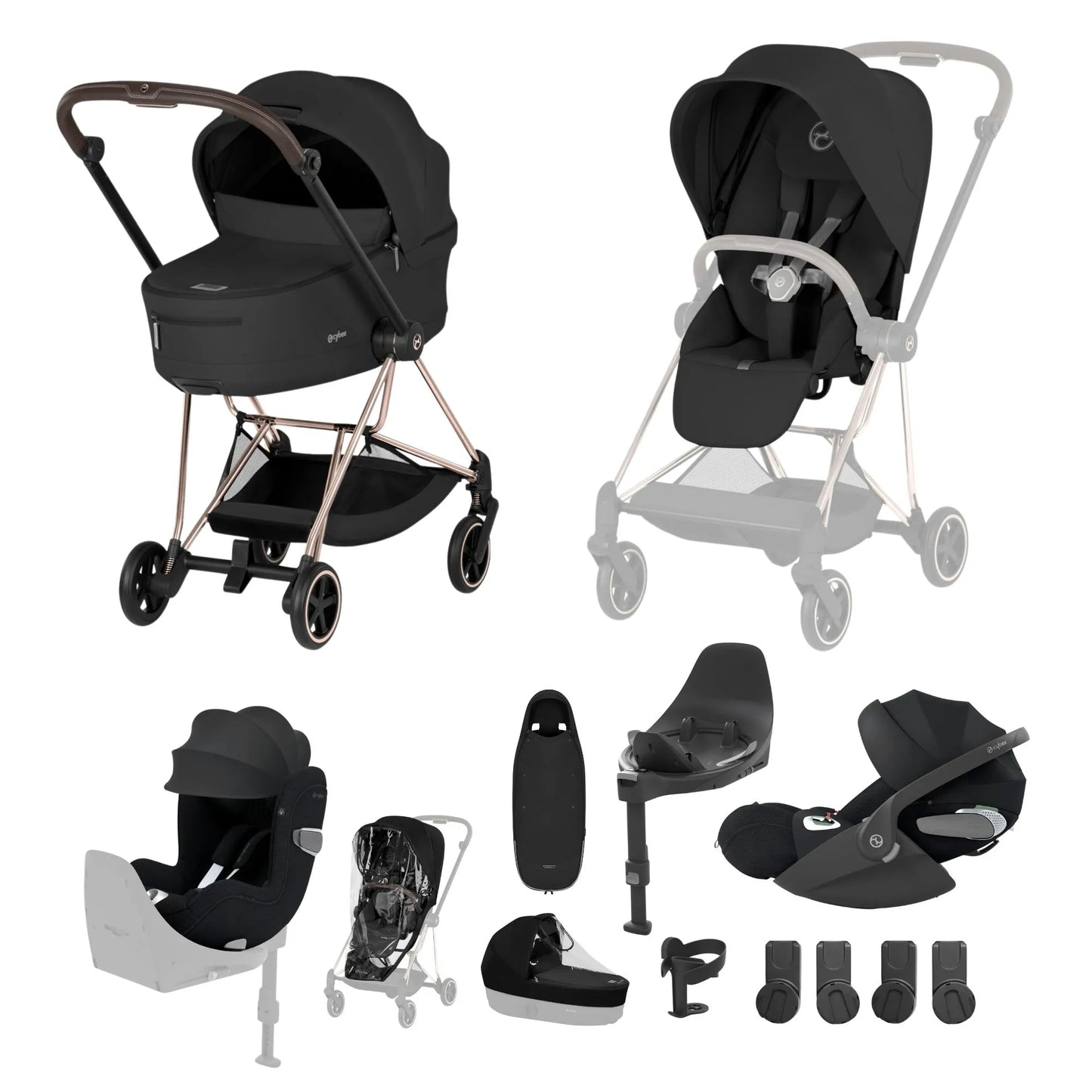 CYBEX Mios Pushchair Comfort Collection Ultimate Birth & Beyond Bundle
