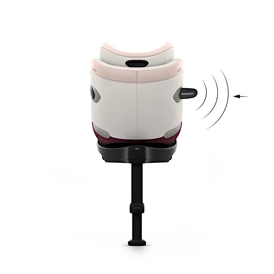 Rear view of the CYBEX Sirona S car seat with L.S.P. side-impact protection extended