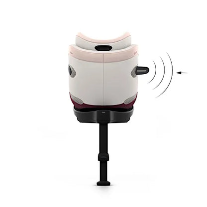 Rear view of the CYBEX Sirona S car seat with L.S.P. side-impact protection extended