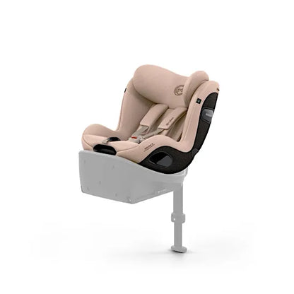 CYBEX Sirona S i-Size rotating rear-facing car seat in Cozy Beige Comfort fabric