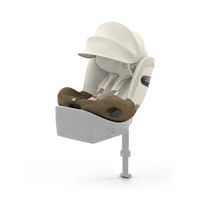 CYBEX Sirona S i-Size rotating rear-facing car seat in Jade Green Style fabric with XXL sun canopy