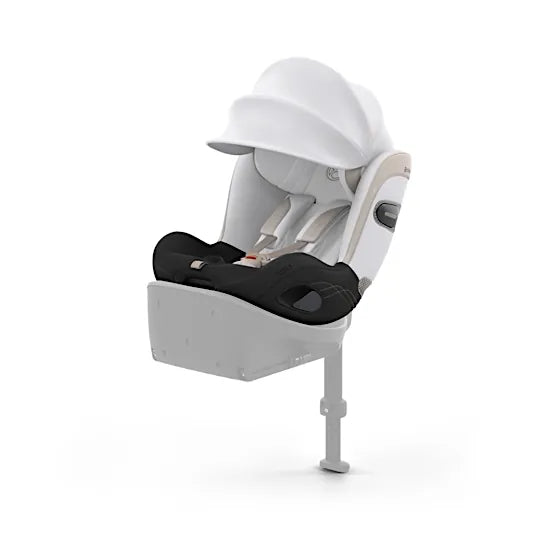 CYBEX Sirona S i-Size rotating rear-facing car seat in Off White Style fabric with XXL sun canopy