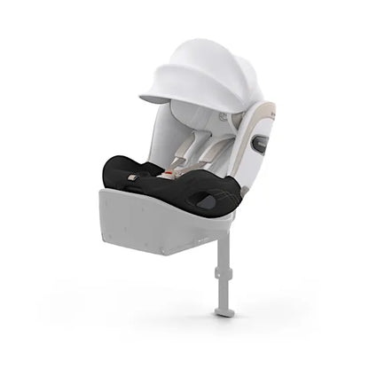 CYBEX Sirona S i-Size rotating rear-facing car seat in Off White Style fabric with XXL sun canopy