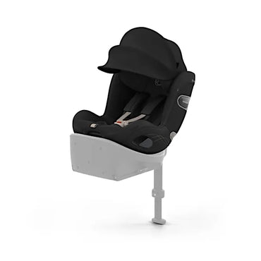 CYBEX Sirona S i-Size rotating rear-facing car seat in Sepia Black Style fabric with XXL sun canopy