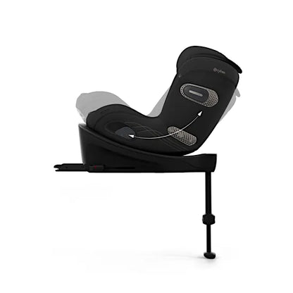 Side view of the CYBEX Sirona Si rear-facing car seat showing the adjustable recline