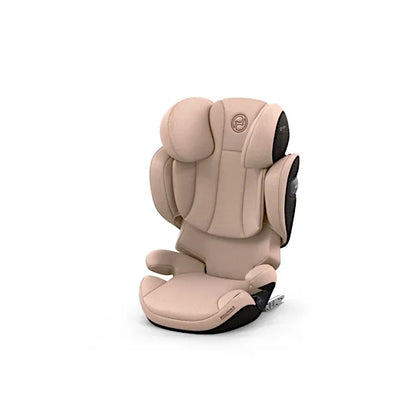 CYBEX Solution S i-Size high back booster car seat in Cozy Beige Comfort fabric