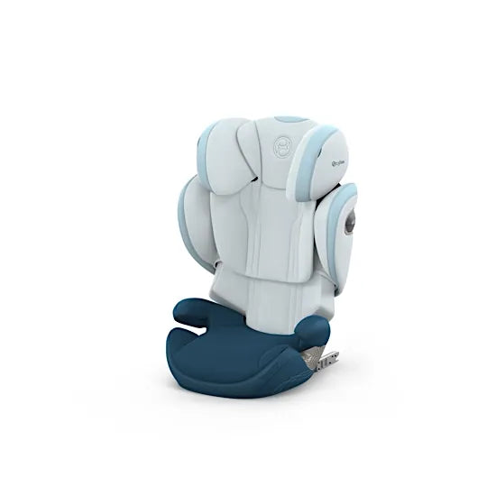 CYBEX Solution S i-Size high back booster car seat in Opal Blue Style fabric