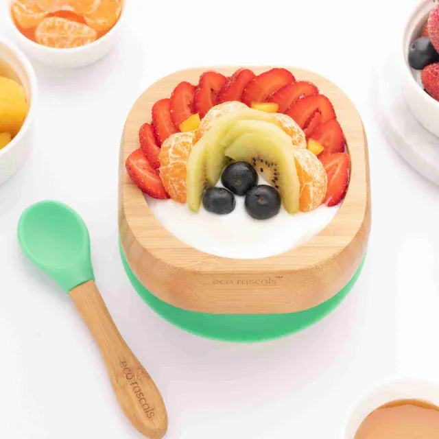 eco rascals Bamboo Baby Suction Bowl and Spoon Set