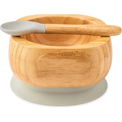 eco rascals Bamboo Baby Suction Bowl and Spoon Set