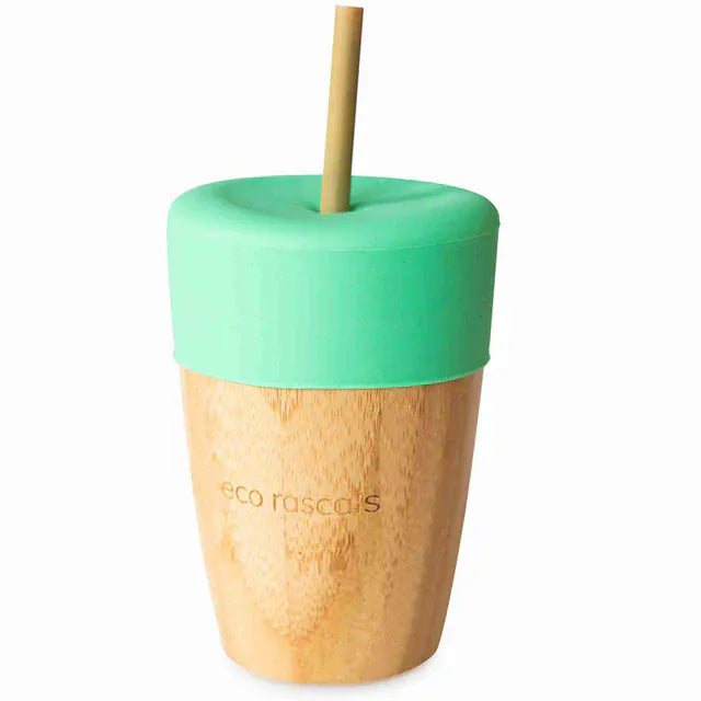 eco rascals Bamboo Cup with Two Straws