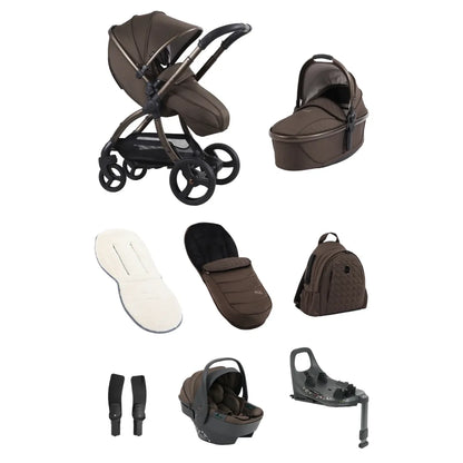 egg3 Luxury 360 Stroller Bundle - Chocolate Velvet