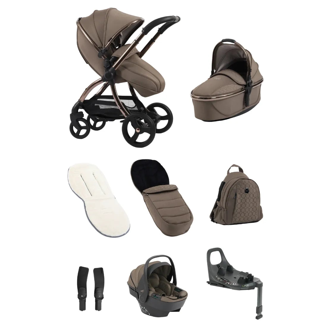 egg3 Luxury 360 Stroller Bundle - Mink