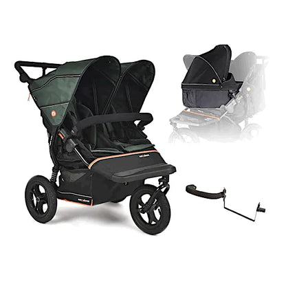 Out n About Nipper Double V6 Pushchair Newborn & Toddler Bundle