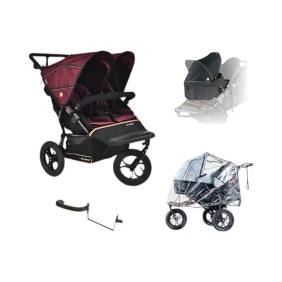 Out n About Nipper Double V6 Pushchair Newborn & Toddler Bundle
