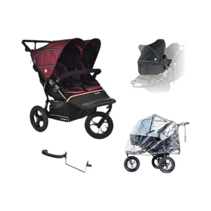 Out n About Nipper Double V6 Pushchair Newborn & Toddler Bundle