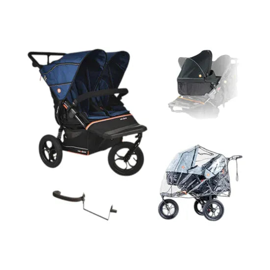 Out n About Nipper Double V6 Pushchair Newborn & Toddler Bundle
