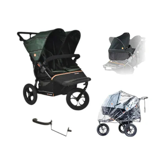 Out n About Nipper Double V6 Pushchair Newborn & Toddler Bundle